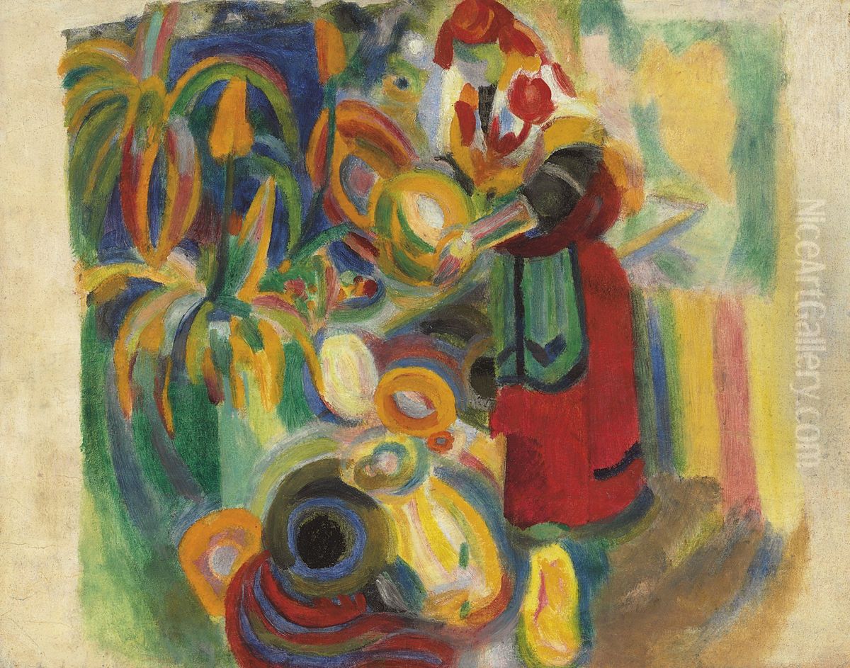 Study for Portuguese Woman Oil Painting by Robert Delaunay