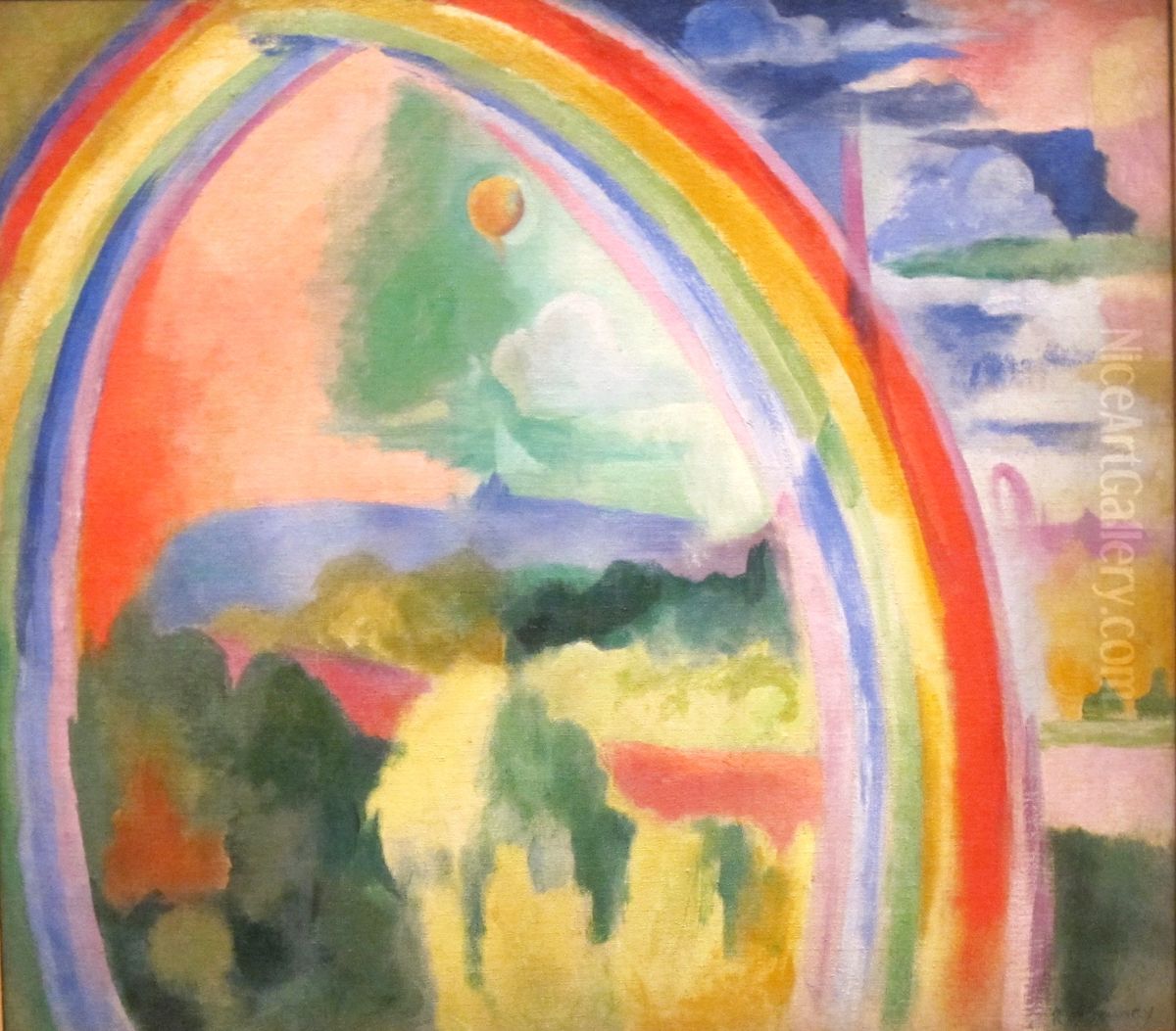 The Rainbow Oil Painting by Robert Delaunay