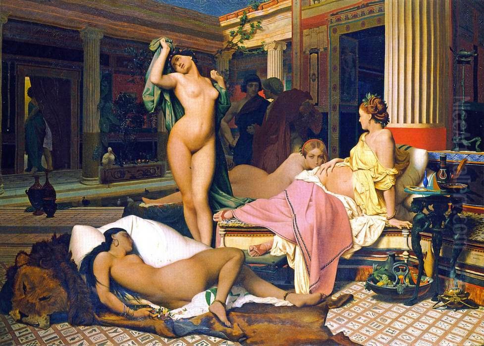 Gynaeceum or ancient Greek Interior Oil Painting by Jean-Leon Gerome