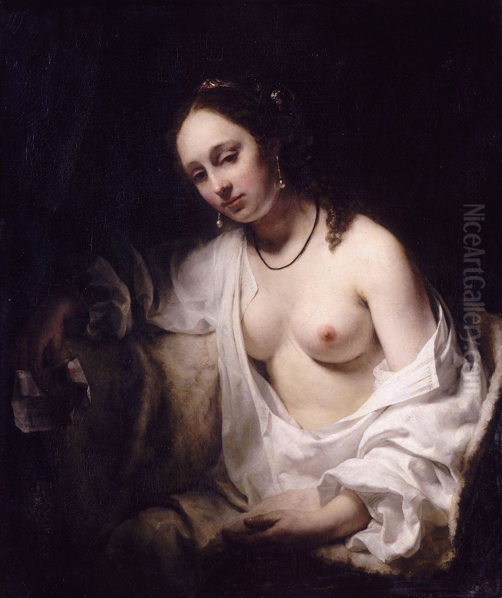 Bathsheba with King David's letter Oil Painting by Willem Drost