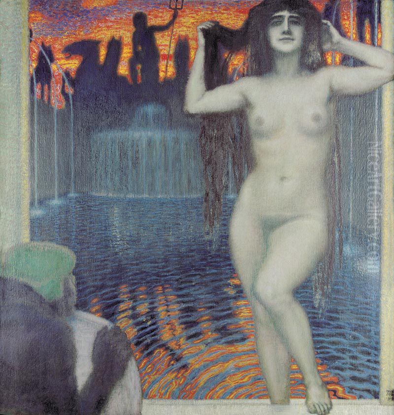Batsheba Oil Painting by Franz Stuck