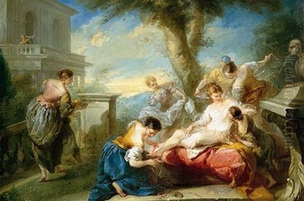 Bathsheba Oil Painting by Charles-Andre van Loo