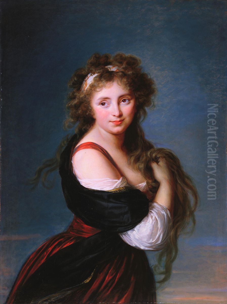 Portrait of Hyacinthe-Gabrielle Roland Oil Painting by Elisabeth Louise Vigee Le Brun