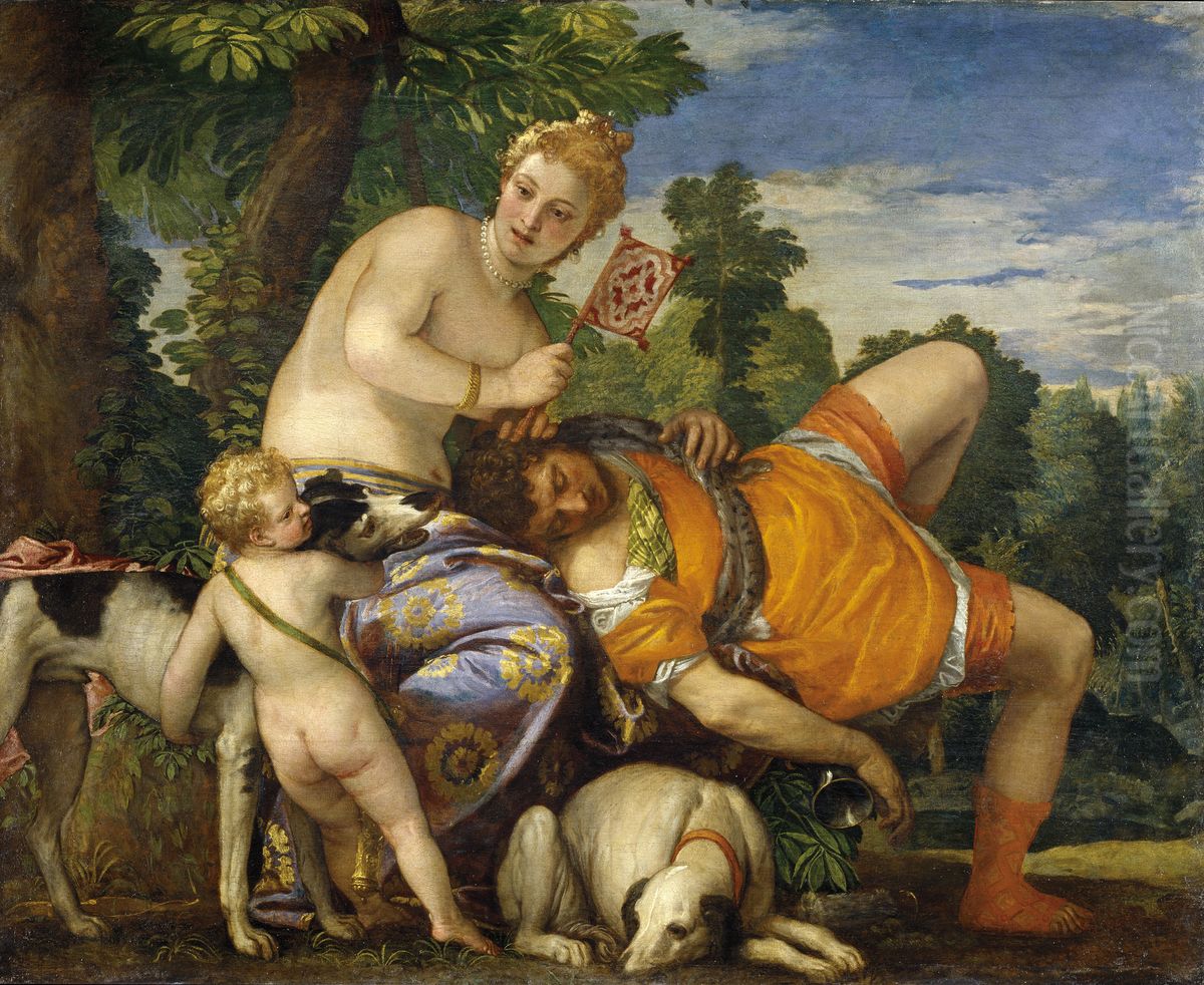 Venus and Adonis Oil Painting by Paolo Veronese (Caliari)