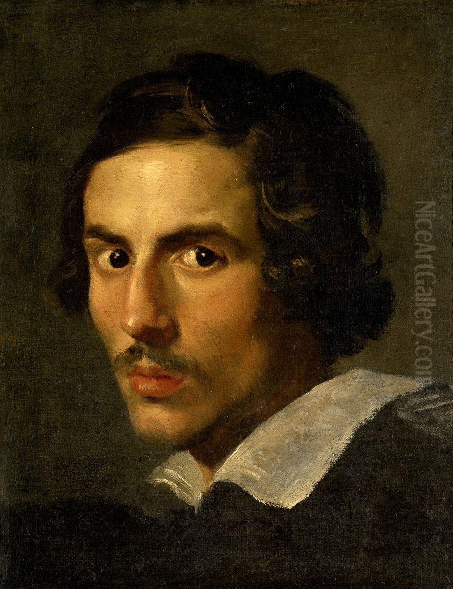 Self Portrait of Gianlorenzo Bernini as young man (1623) Oil Painting by Gian Lorenzo Bernini