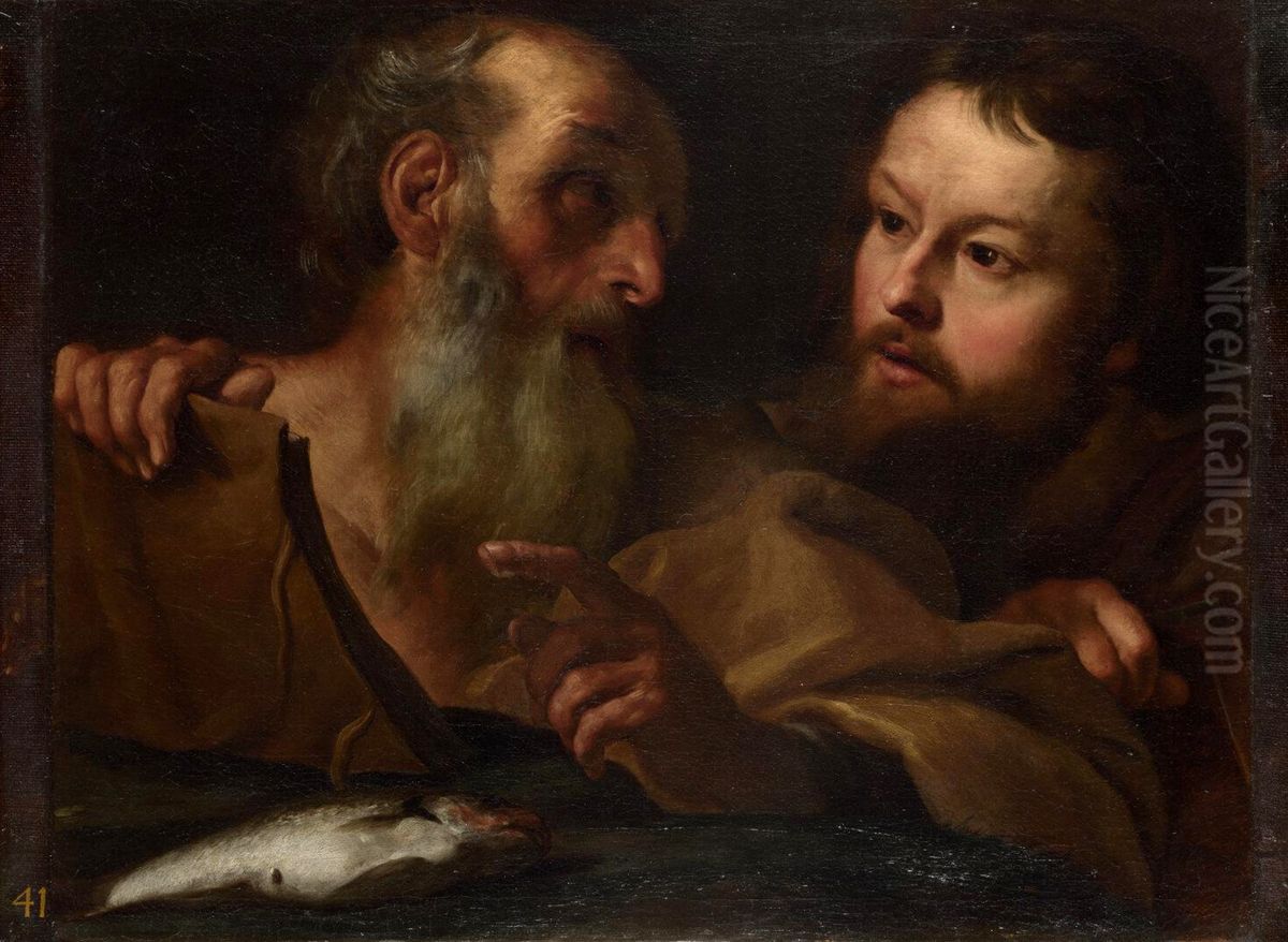 Saint Andrew and Saint Thomas Oil Painting by Gian Lorenzo Bernini