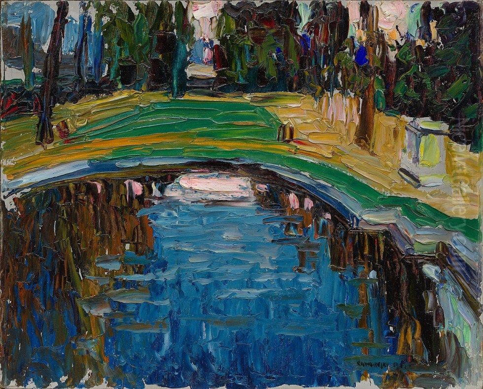 Pond in the Park Oil Painting by Wassily Kandinsky