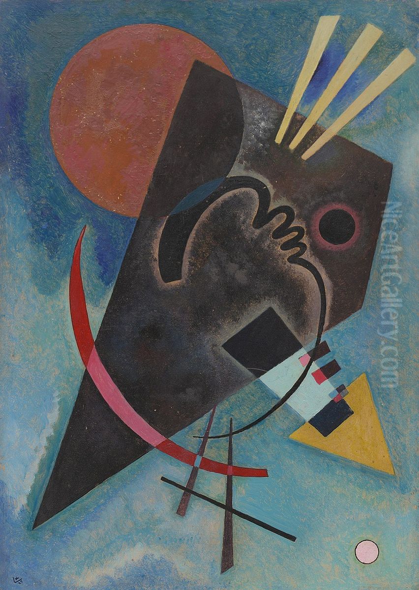 Pointed and Round Oil Painting by Wassily Kandinsky