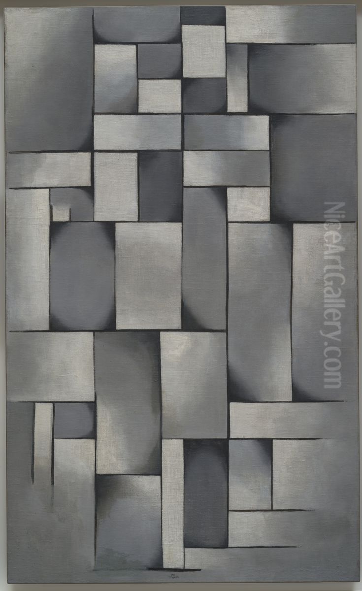 Composition in Gray (Rag-time). Oil Painting by Theo van Doesburg