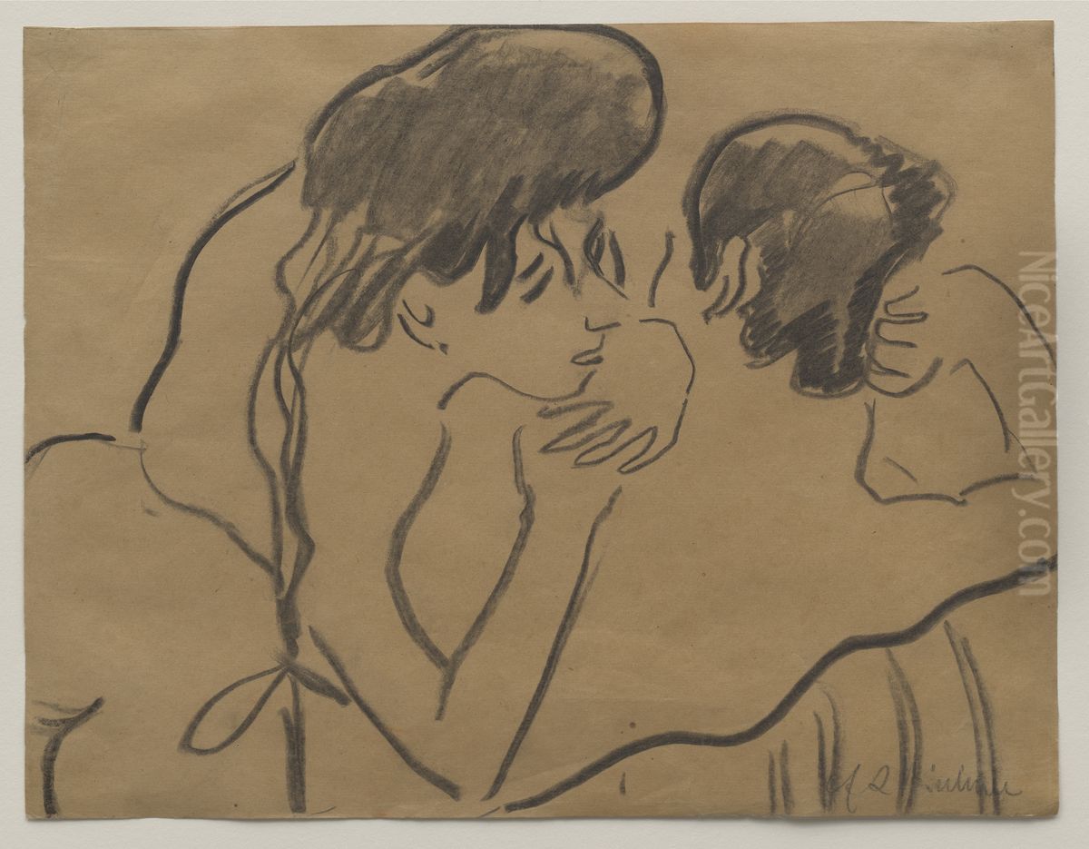 Nudes. Oil Painting by Ernst Ludwig Kirchner