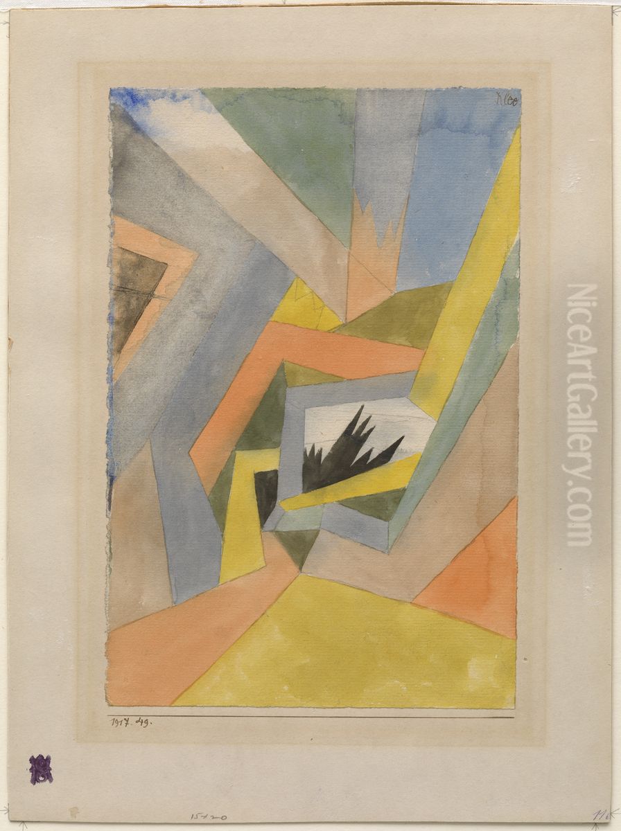 The Idea of Firs. Oil Painting by Paul Klee