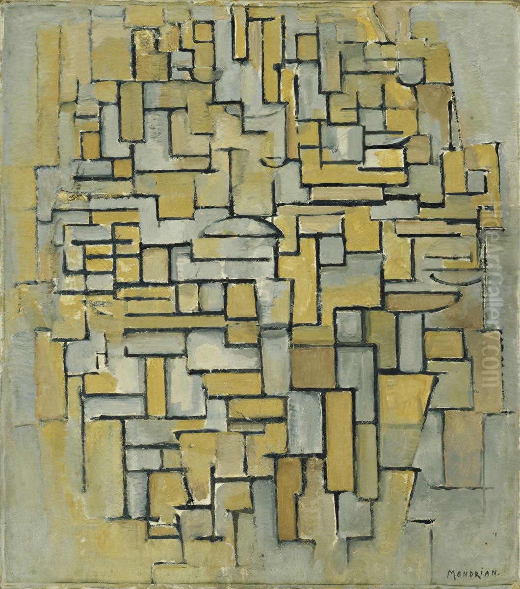 Gemalde no. II Oil Painting by Piet Mondrian