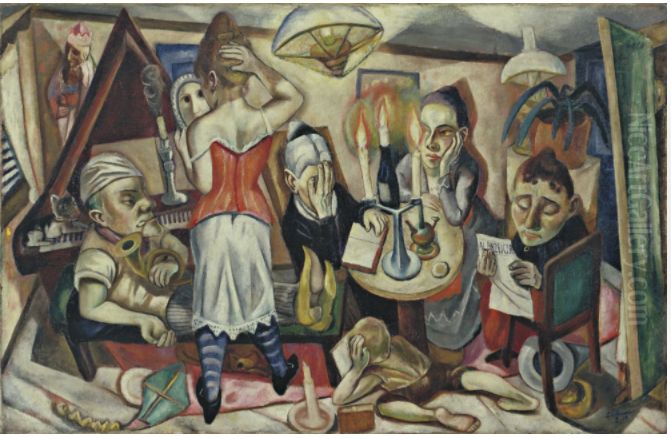 Family Picture Oil Painting by Max Beckmann