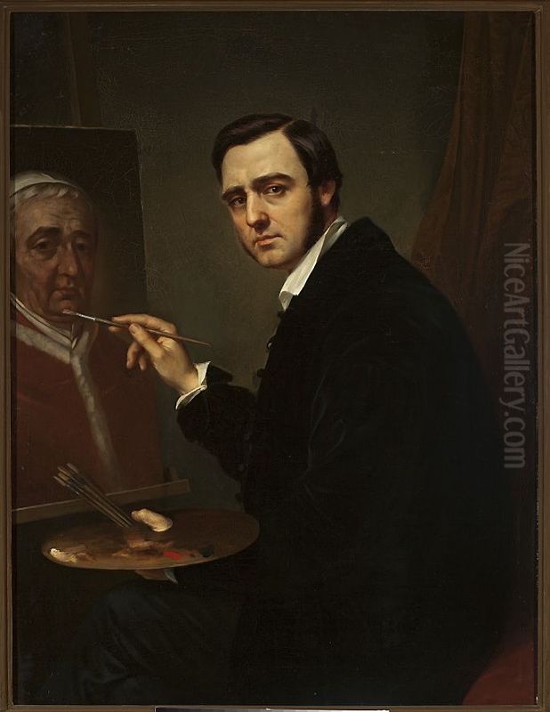 Portret wlasny Oil Painting by Jan Ksawery Kaniewski