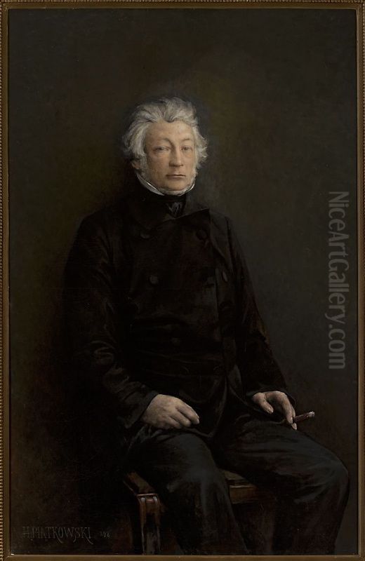Portret Adama Mickiewicza Oil Painting by Henryk Piatkowski