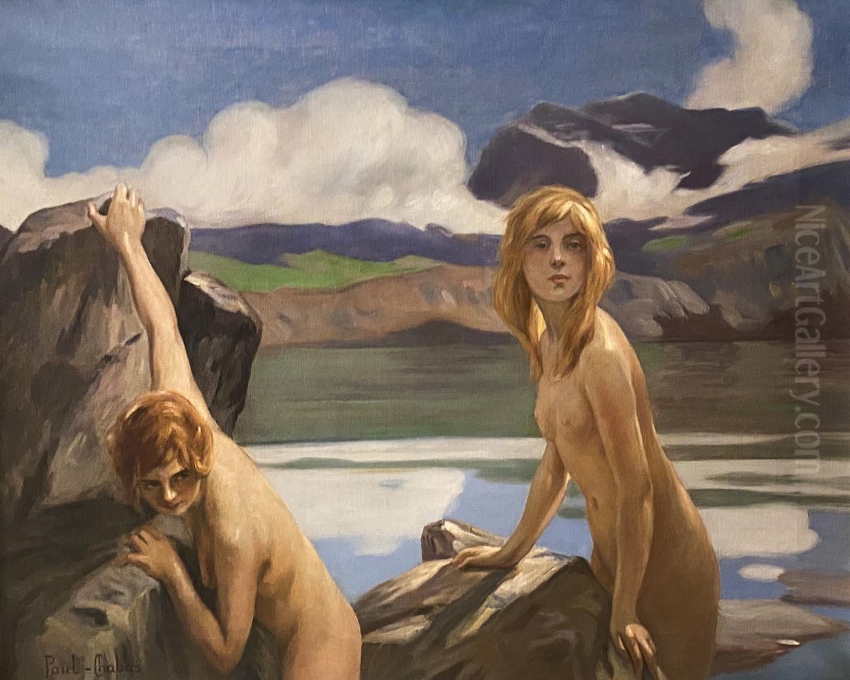 Deux baigneuses Oil Painting by Paul Emile Chabas