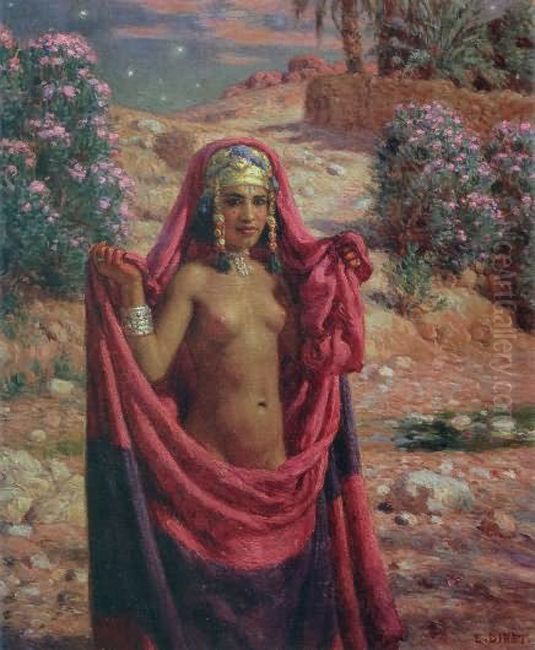 Baigneuse au clair de lune Oil Painting by Nasreddine Dinet