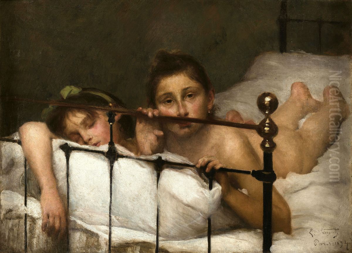 The two sisters or In summer. Oil Painting by Eliseu Visconti