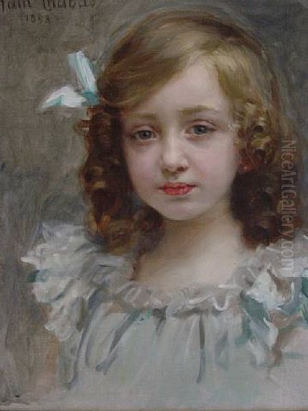 Portrait de fillette Oil Painting by Paul Emile Chabas