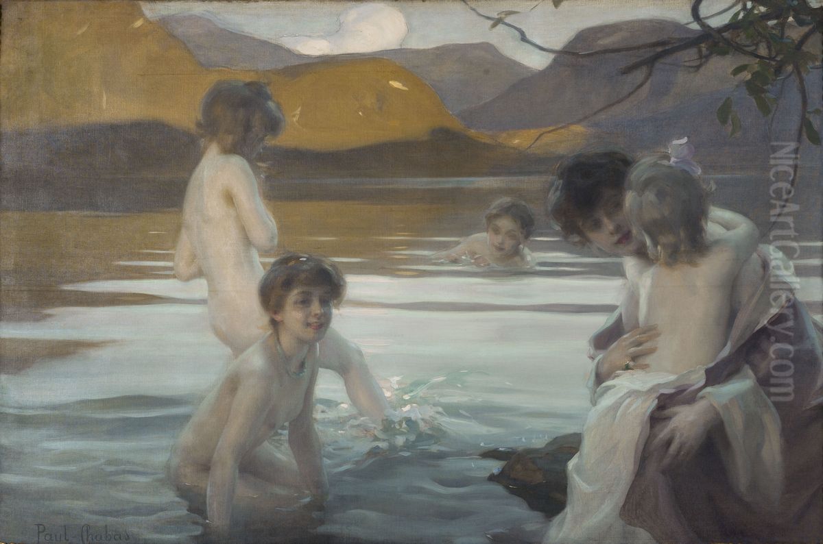 Premier bain Oil Painting by Paul Emile Chabas