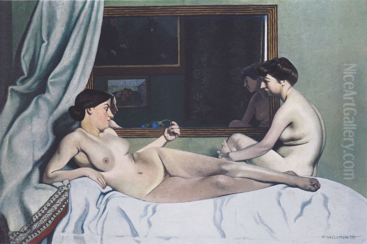 Die Ruhepause der Modelle Oil Painting by Felix Vallotton