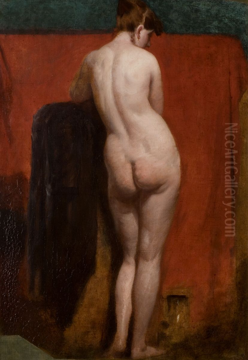 Standing Female Nude Oil Painting by William Etty