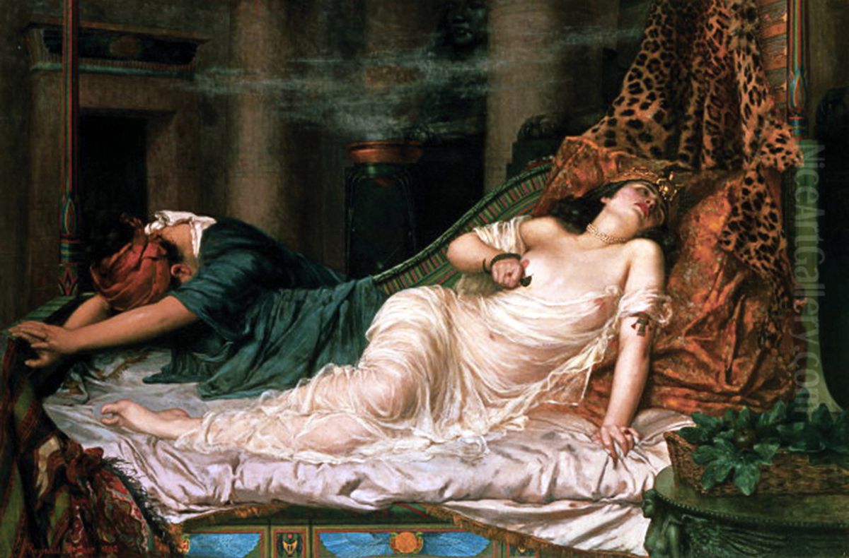 The Death of Cleopatra Oil Painting by Reginald Arthur