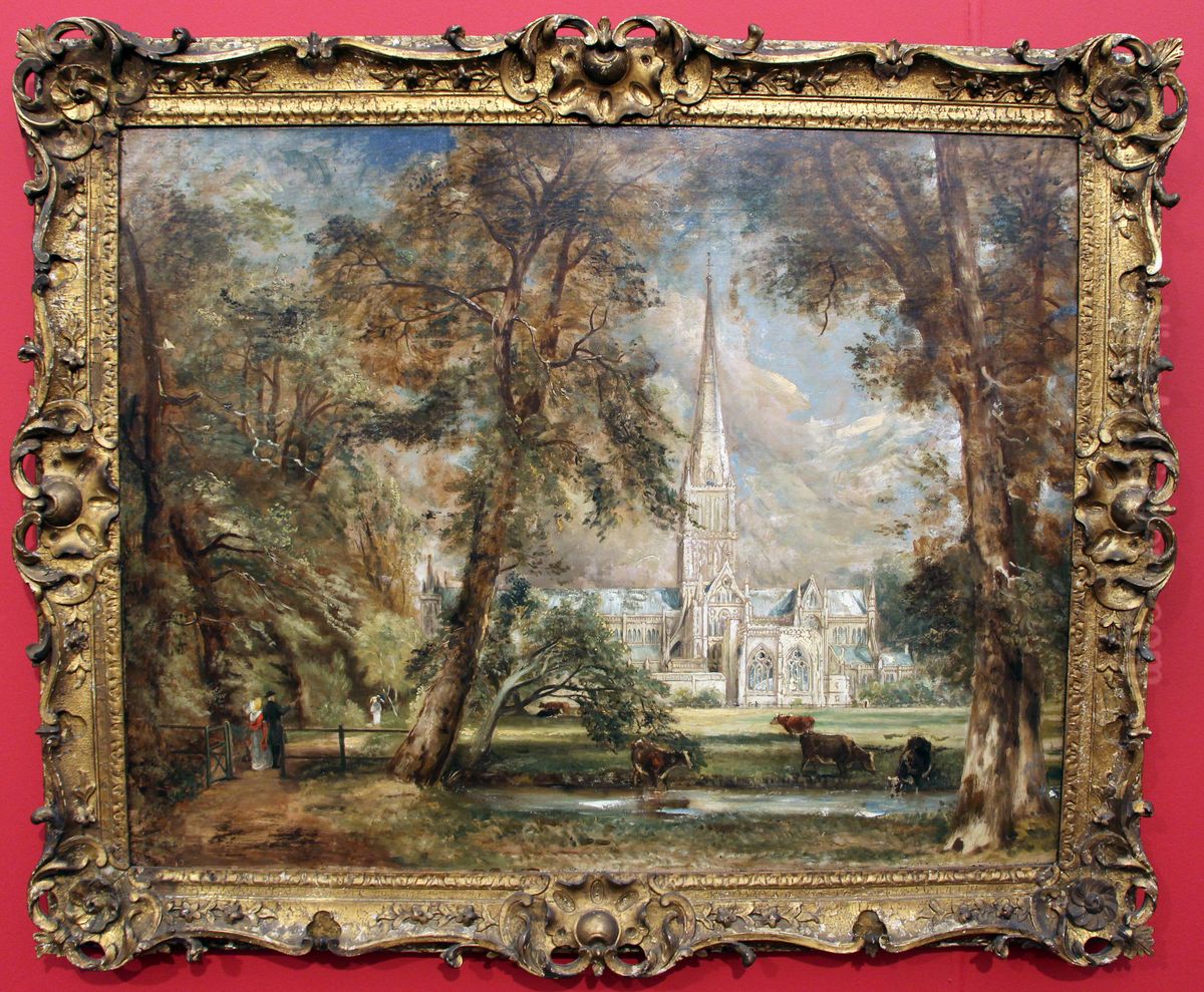 Salisbury Cathedral from the Bishop's Garden Oil Painting by John Constable