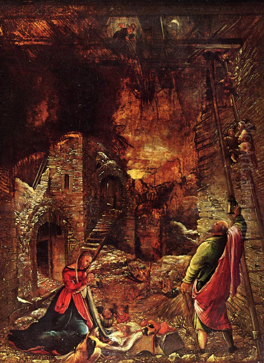 Nativity Oil Painting by Albrecht Altdorfer