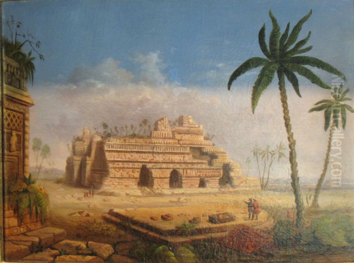 Mayan Ruins, Yucatan Oil Painting by Robert Seldon Duncanson