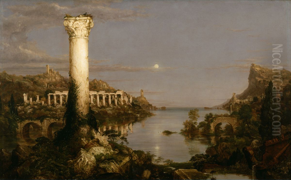 The Course of Empire. Desolation Oil Painting by Thomas Cole