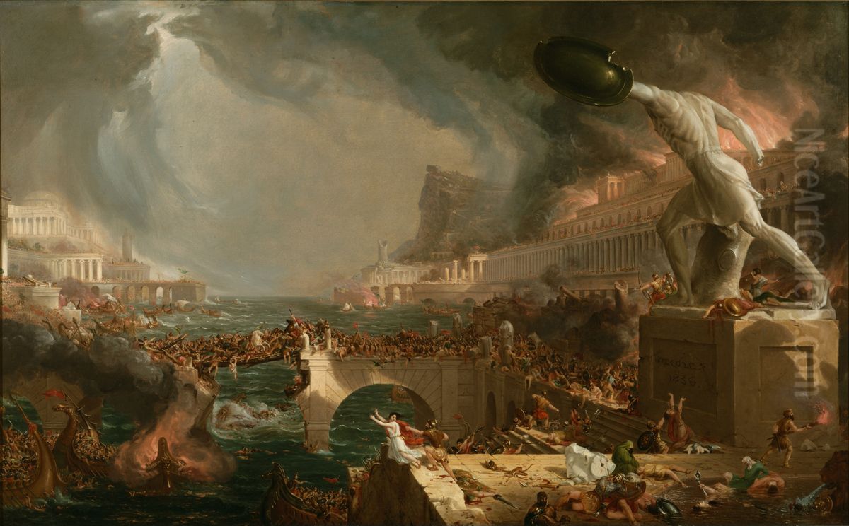 Destruction Oil Painting by Thomas Cole