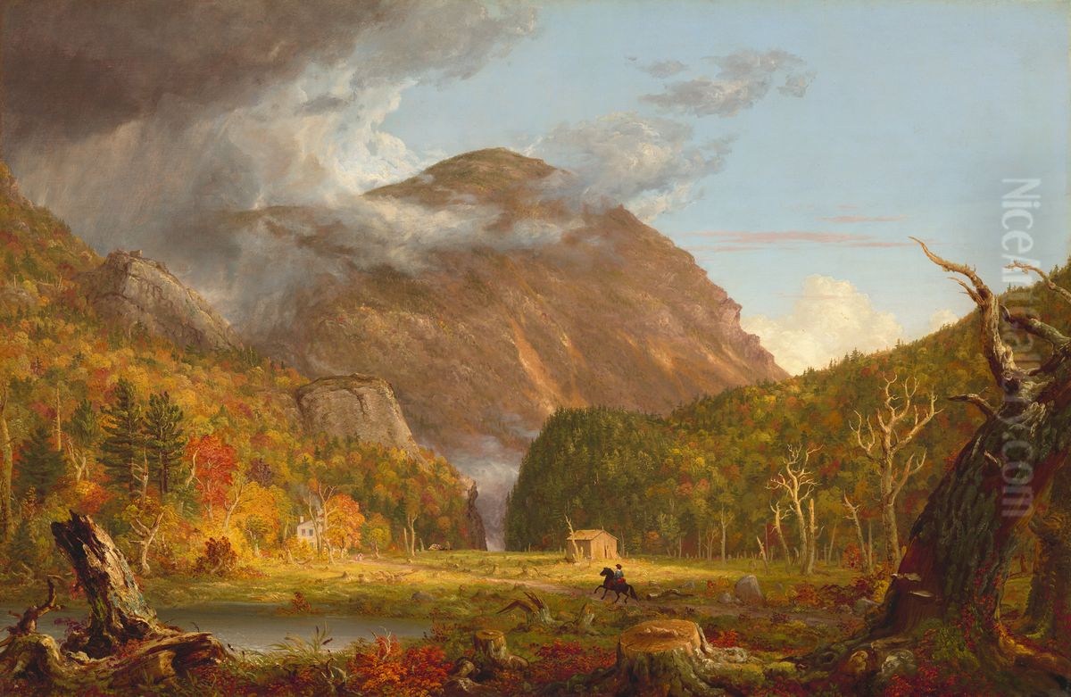 A View of the Mountain Pass Called the Notch of the White Mountains (Crawford Notch) Oil Painting by Thomas Cole