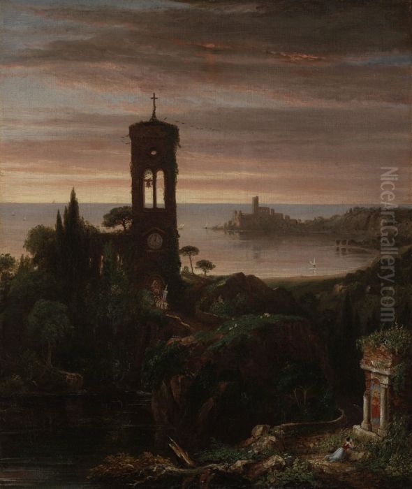The Vesper Hymn Oil Painting by Thomas Cole