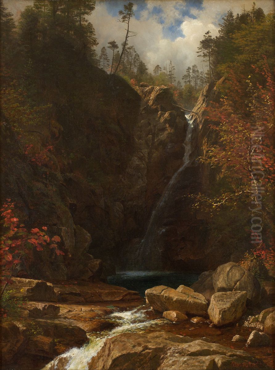 Glen Ellis Falls Oil Painting by Albert Bierstadt