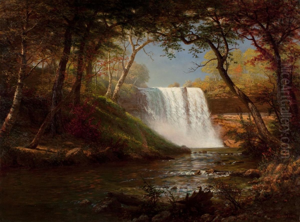 Minnehaha Falls Oil Painting by Albert Bierstadt