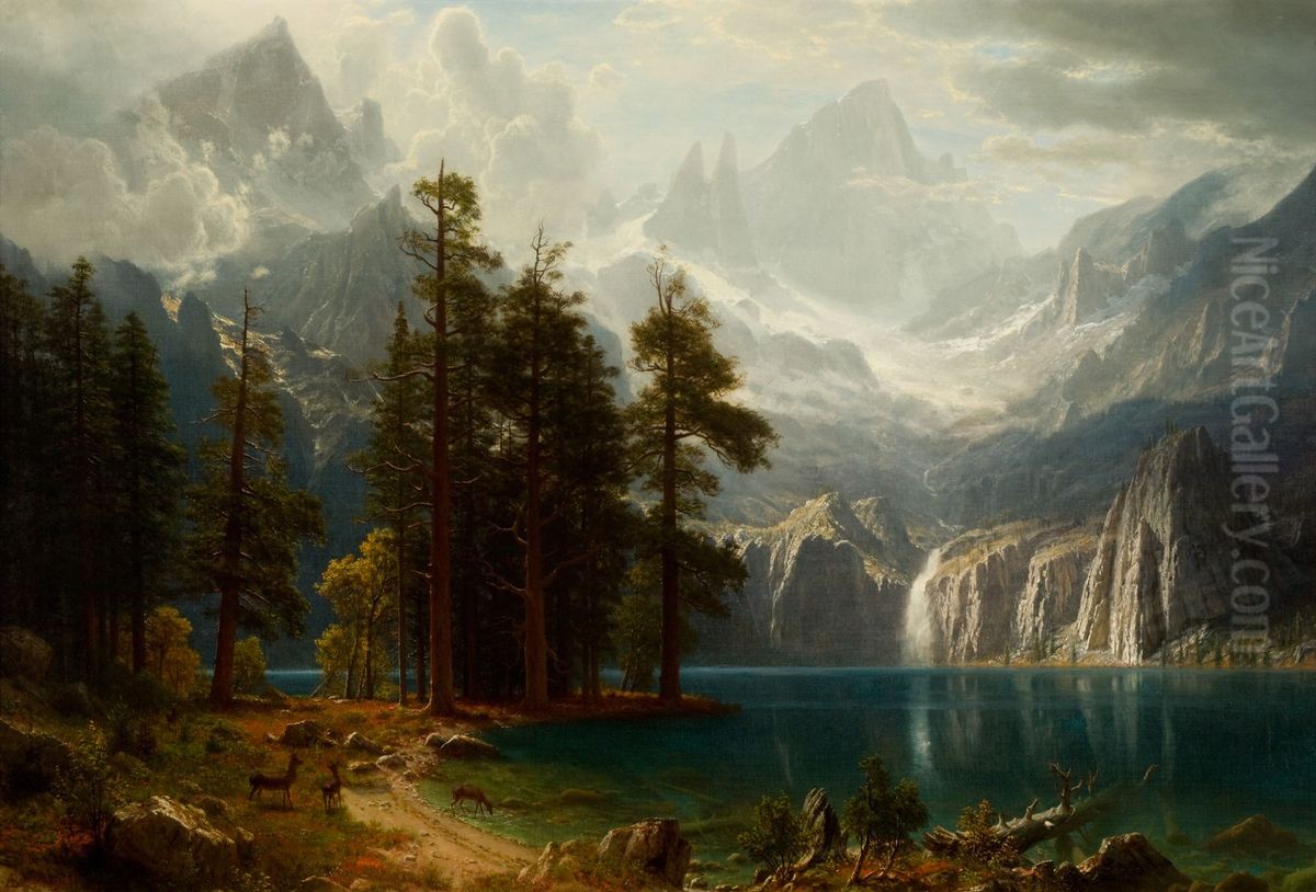 Sierra Nevada Oil Painting by Albert Bierstadt