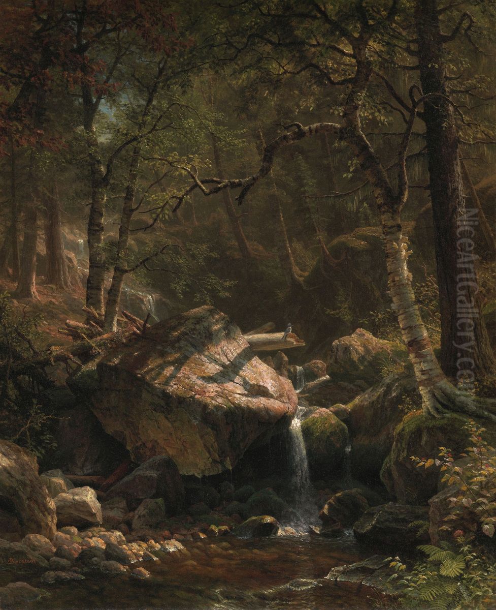 Mountain Brook Oil Painting by Albert Bierstadt
