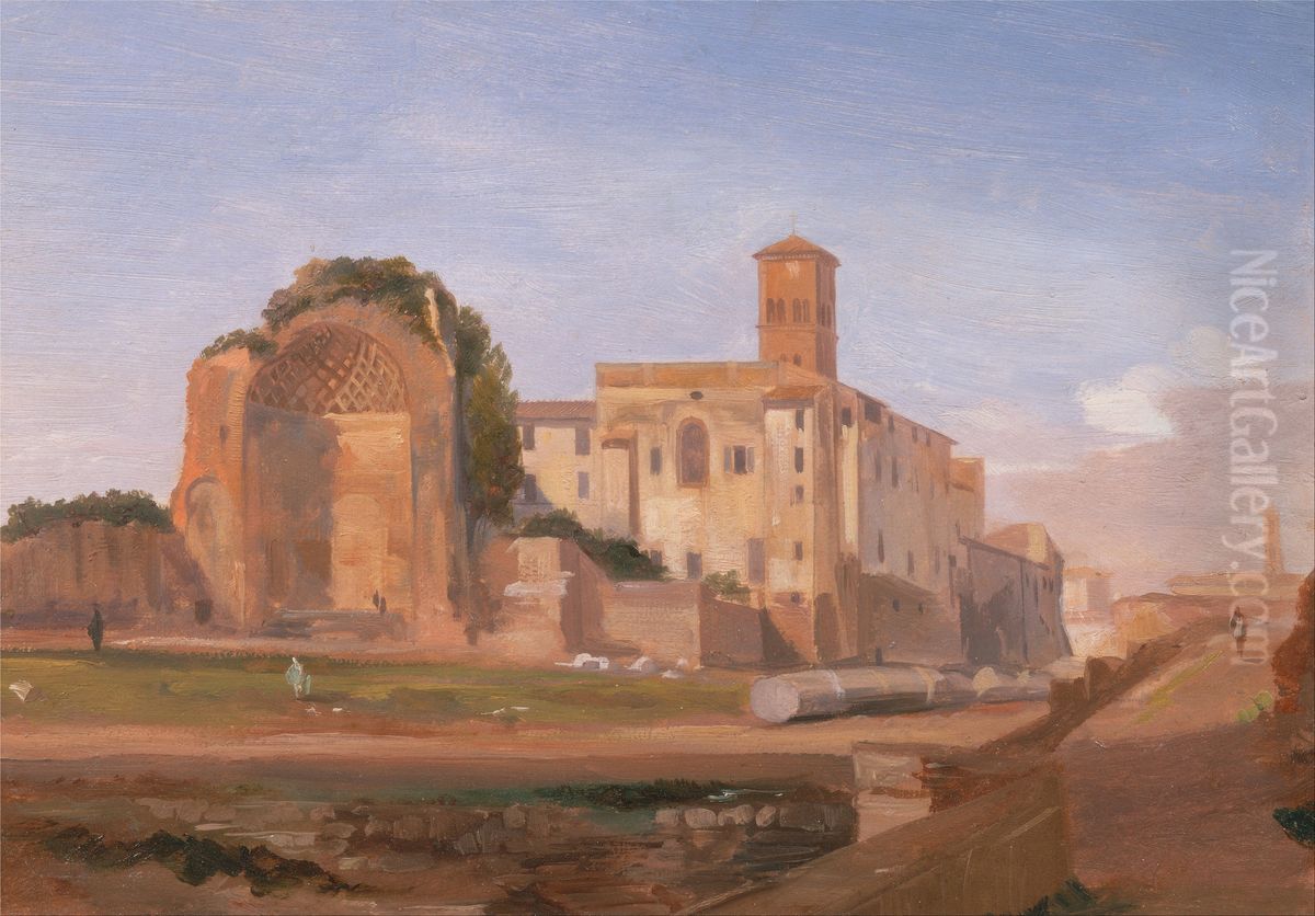 Temple of Venus and Rome, Rome Oil Painting by Edward Lear