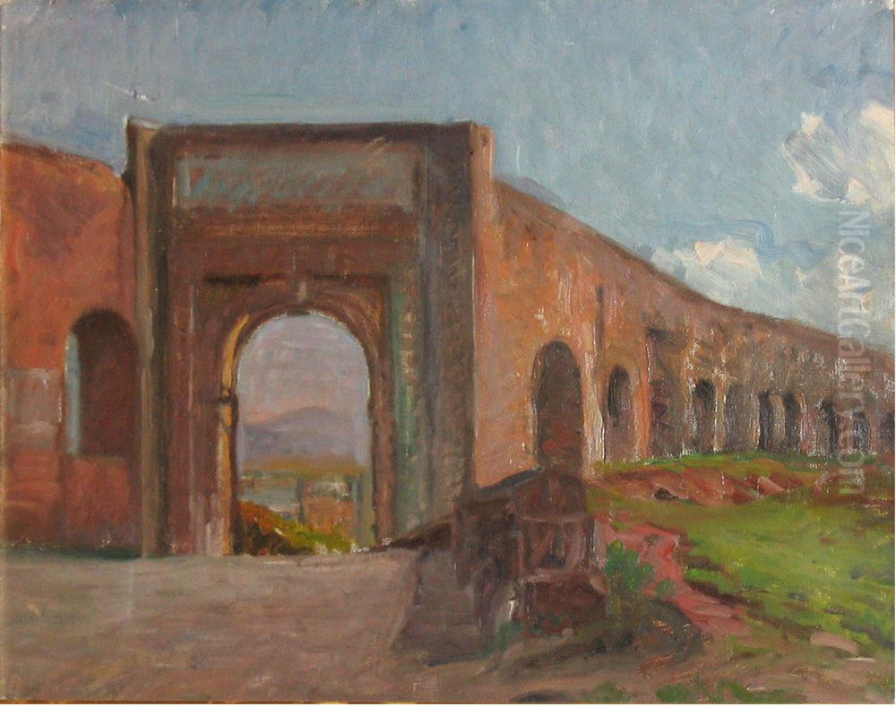 Porta Furba.Rome Oil Painting by Albert Gottschalk