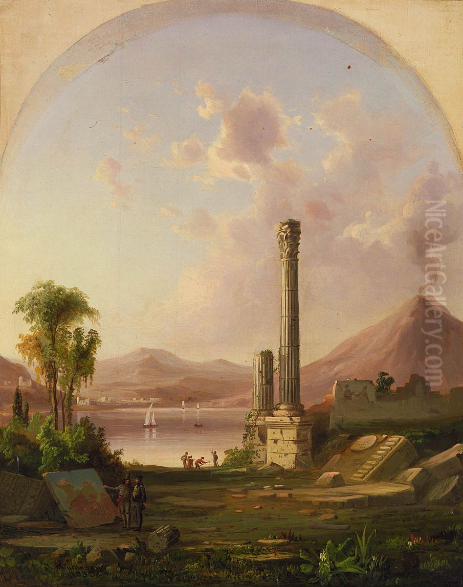 Pompeii Oil Painting by Robert Seldon Duncanson