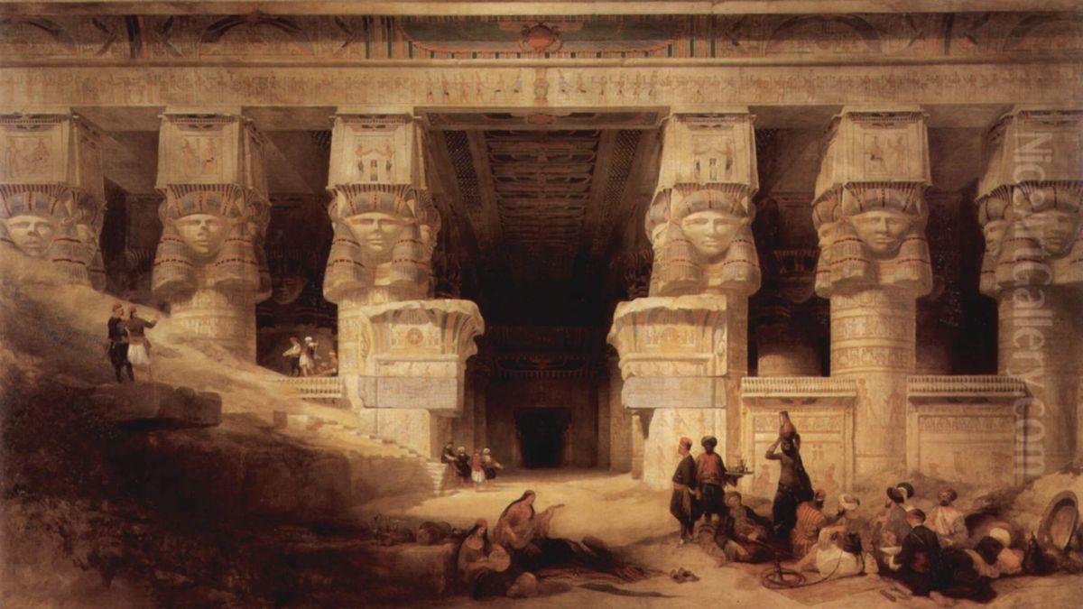 Der Tempel der Dendera Oil Painting by David Roberts
