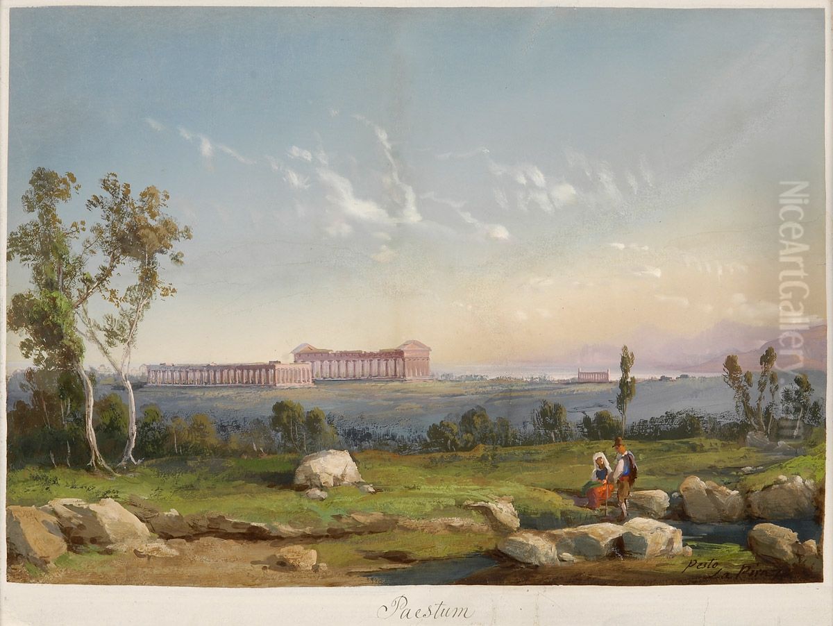 Paestum. Oil Painting by Gioacchino La Pira