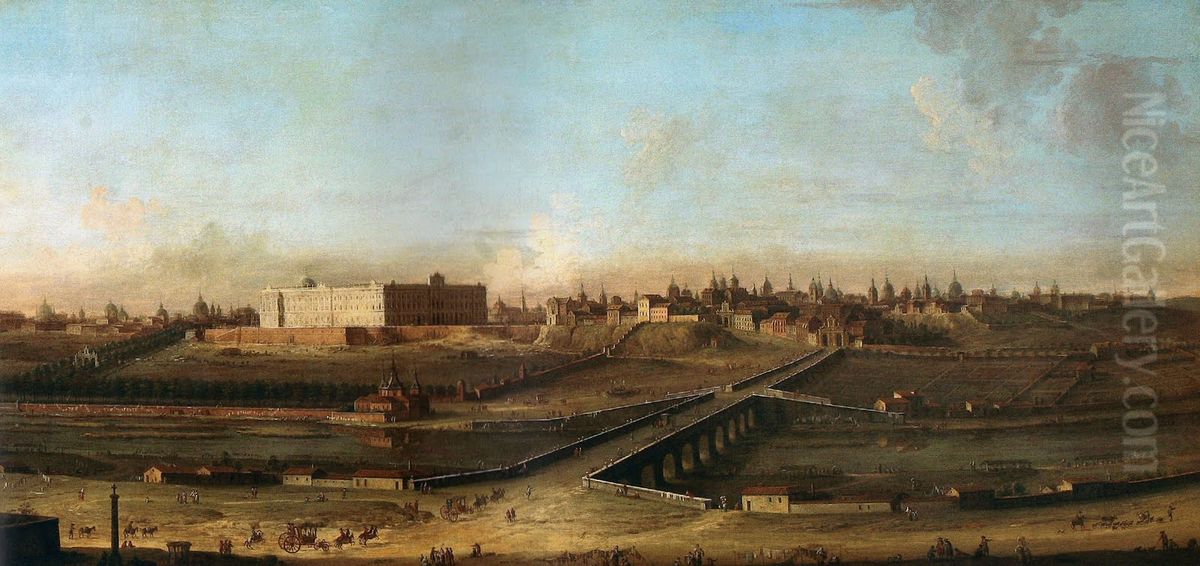 View of Madrid Oil Painting by Antonio Joli