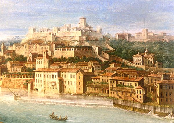 Castel San Pietro in Verona Oil Painting by Antonio Joli