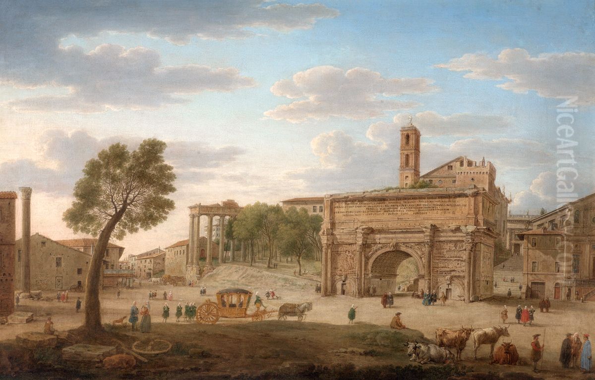 Hadrian's Arch, Rome Oil Painting by Hendrik Frans van Lint (Studio Lo)
