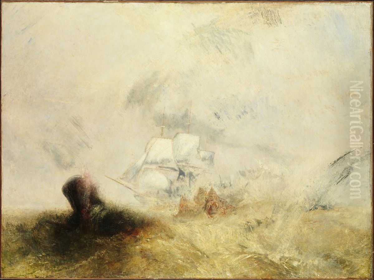 Whalers Oil Painting by J. M. W. Turner