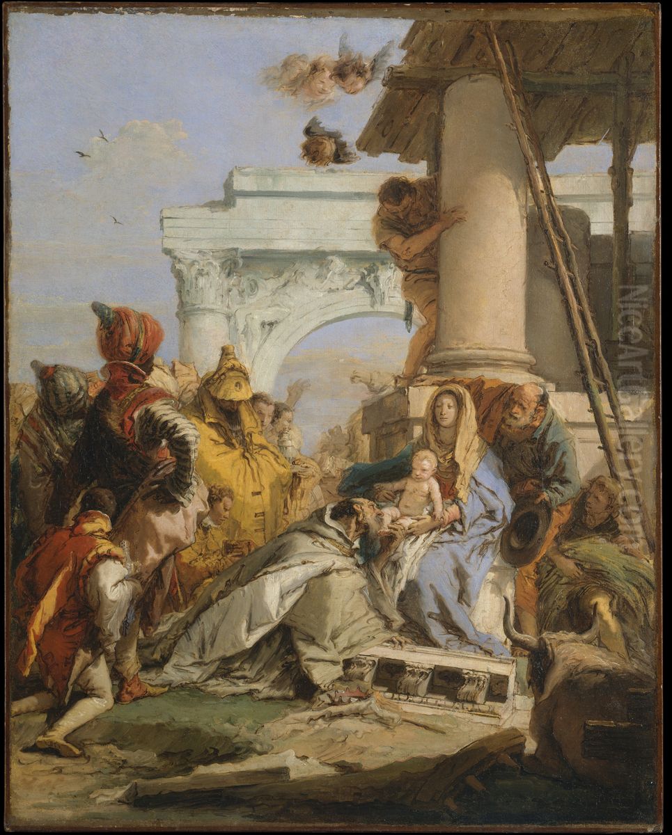 The Adoration of the Magi Oil Painting by Giovanni Battista Tiepolo