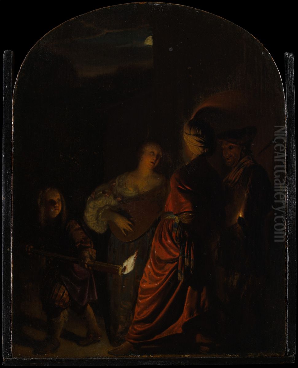 The Serenade Oil Painting by Frans van Mieris