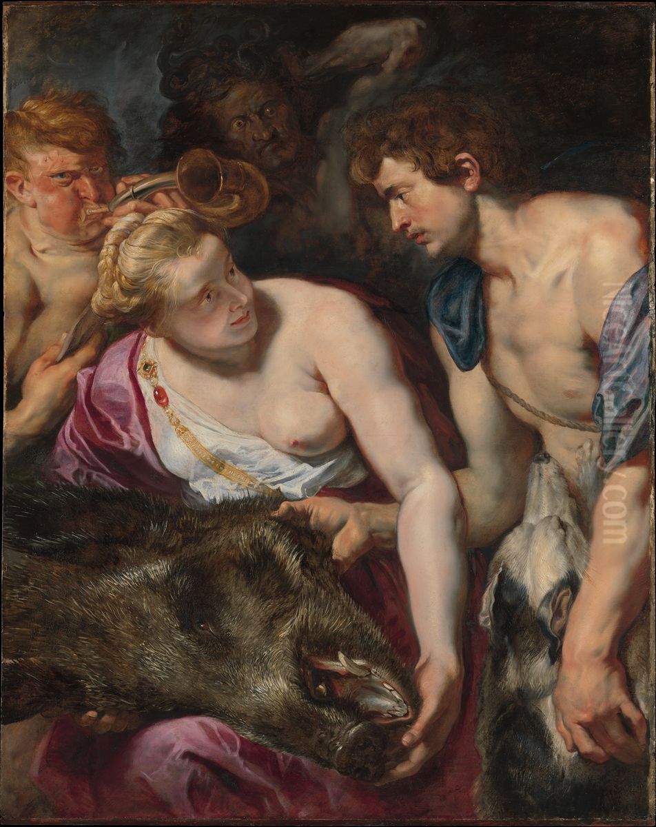 Atalanta and Meleager Oil Painting by (studio of) Rubens, Peter Paul